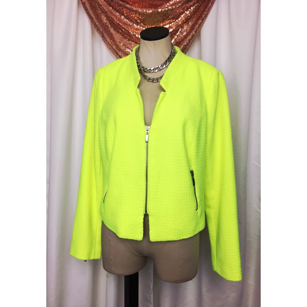SOLD βοΈa.n.a. Neon Yellow Jacket Blazer Size XL π - Picture 1 of 8